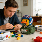 Maverick Pilot Duck Brick Building Set – 40th Anniversary Fighter Pilot Collectible Display Model