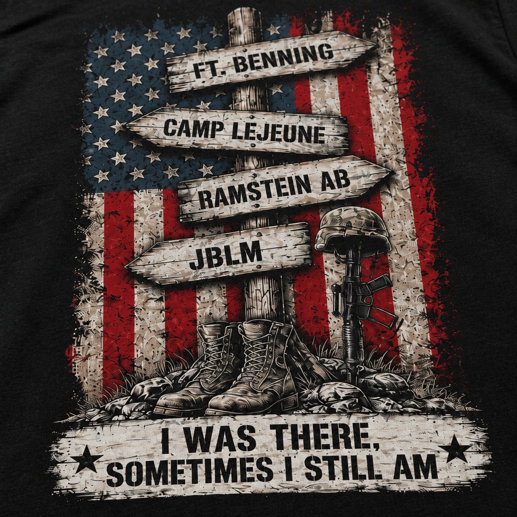 Custom Veteran World Tour T-Shirt – Personalized Name, Branch & Duty Stations