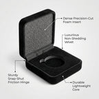 Premium Black Velvet Presentation Box for Coin