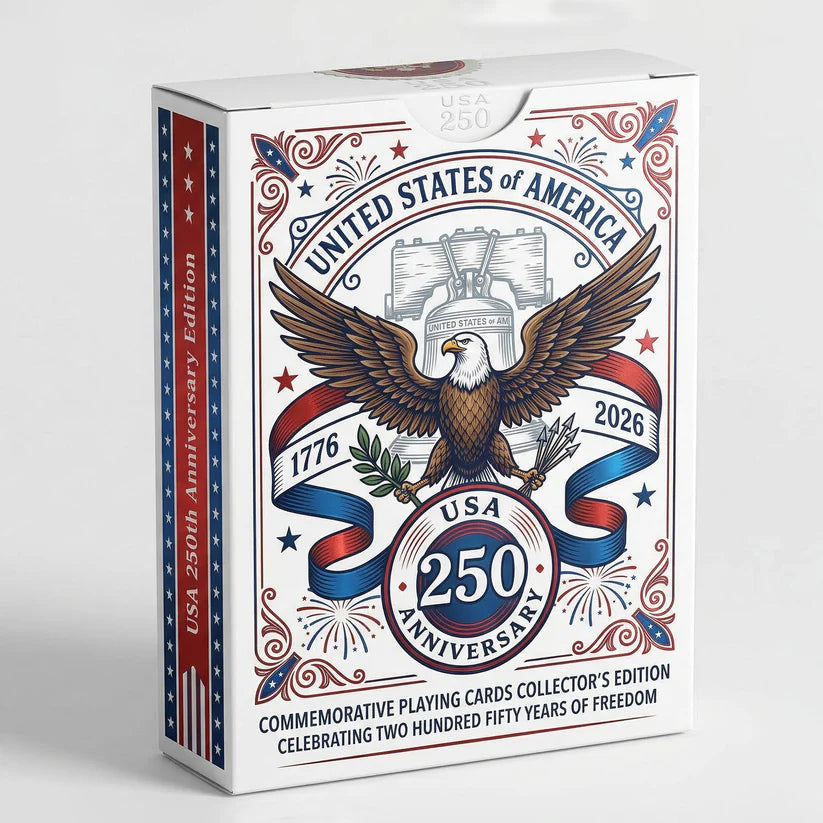 USA 250th Anniversary Commemorative Playing Cards, Limited Edition Patriotic Deck (1776–2026)