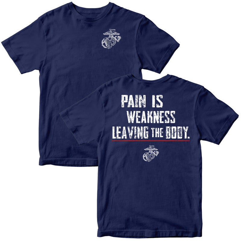 US Marine Corps Pain Is Weakness Leaving the Body T-Shirt
