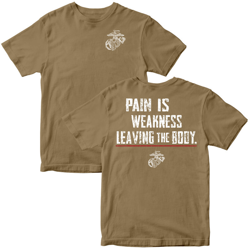 US Marine Corps Pain Is Weakness Leaving the Body T-Shirt