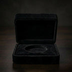 Premium Black Velvet Presentation Box for Coin