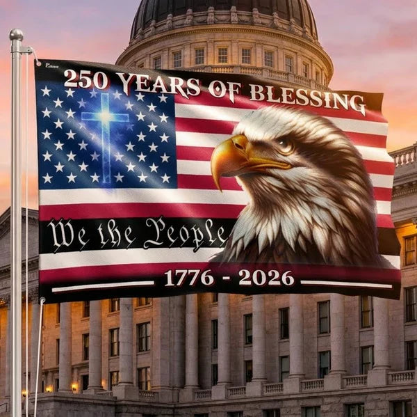 America 250th Anniversary Flag, Patriotic Eagle “We The People” 1776-2026 American Flag, 250 Years of Blessing USA Outdoor & Indoor Patriotic Banner