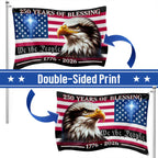 America 250th Anniversary Flag, Patriotic Eagle “We The People” 1776-2026 American Flag, 250 Years of Blessing USA Outdoor & Indoor Patriotic Banner