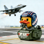 Maverick Pilot Duck Brick Building Set – 40th Anniversary Fighter Pilot Collectible Display Model