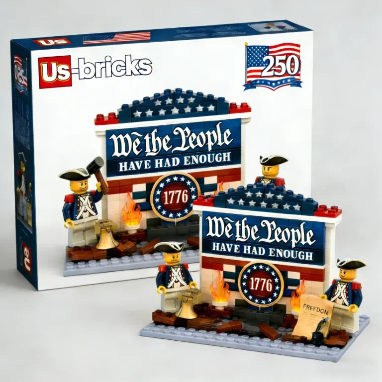 “We The People – Have Had Enough” 1776 Brick Building Set – Patriotic Display Model for Collectors and History Enthusiasts