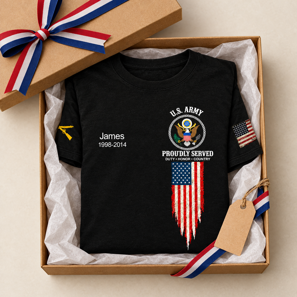 Custom Veteran Polo T-Shirt, Personalized Name, Rank, Branch & Duty Stations