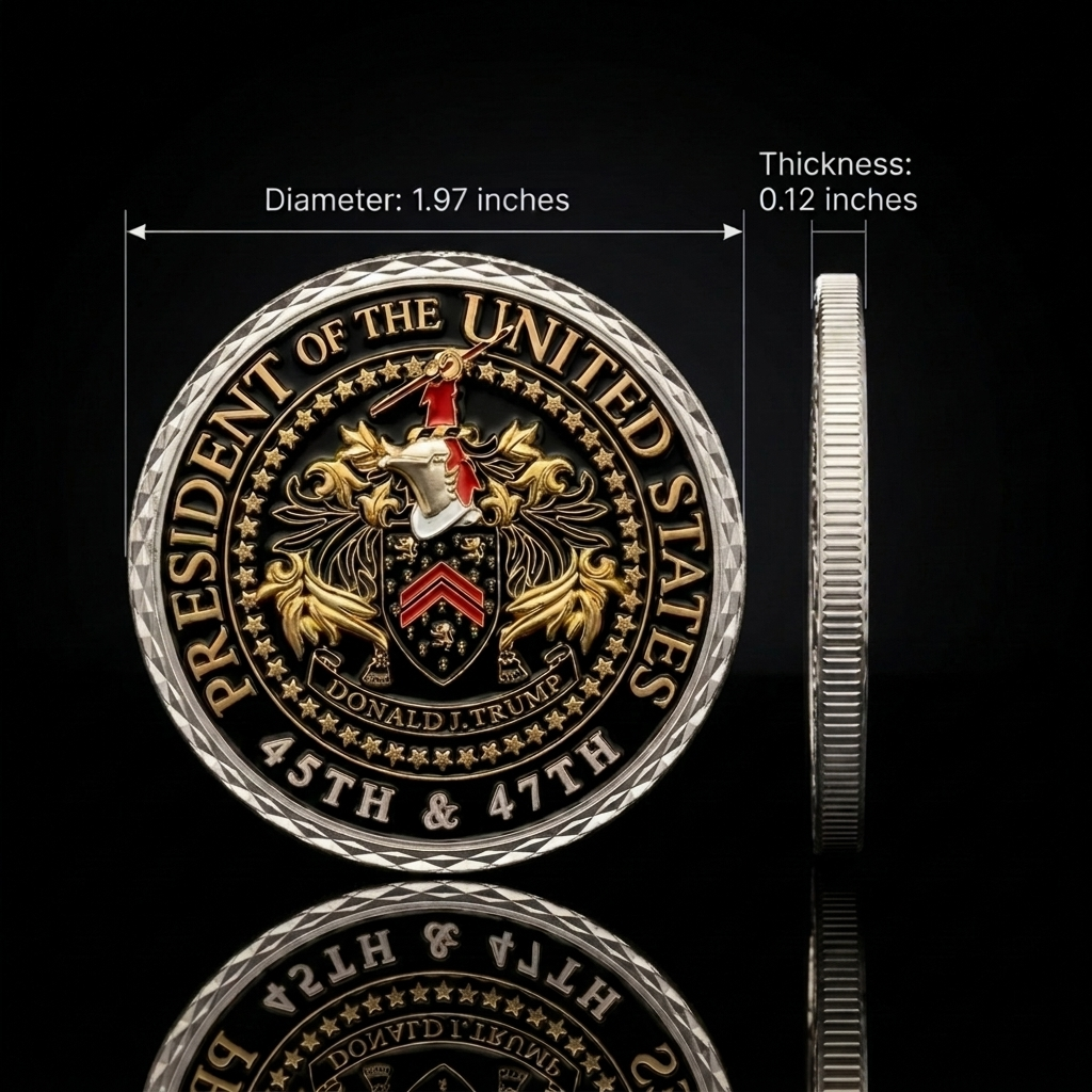 45th & 47th President Trump Challenge Coin (No Box)