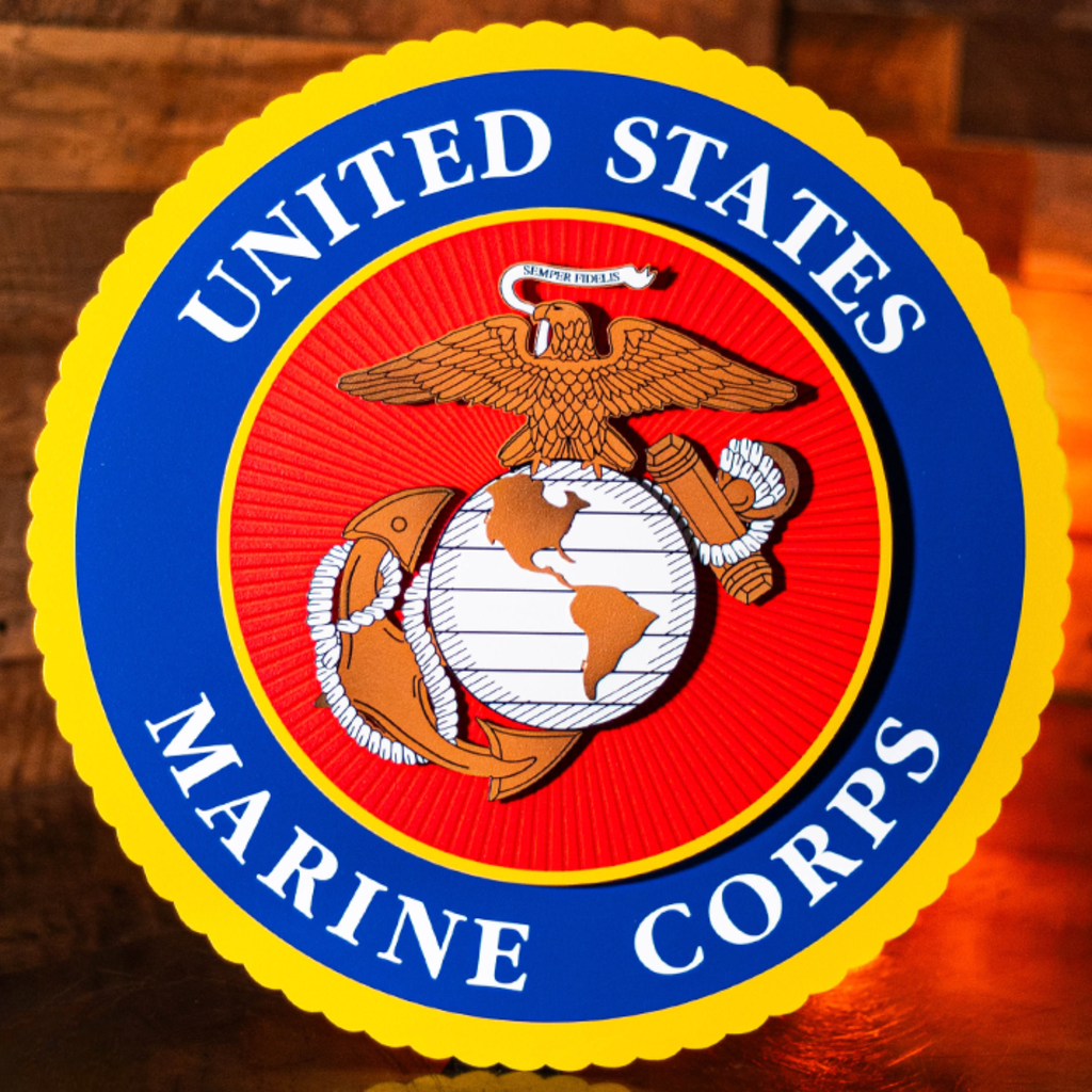 US Marine Corps Wooden Wall Plaque