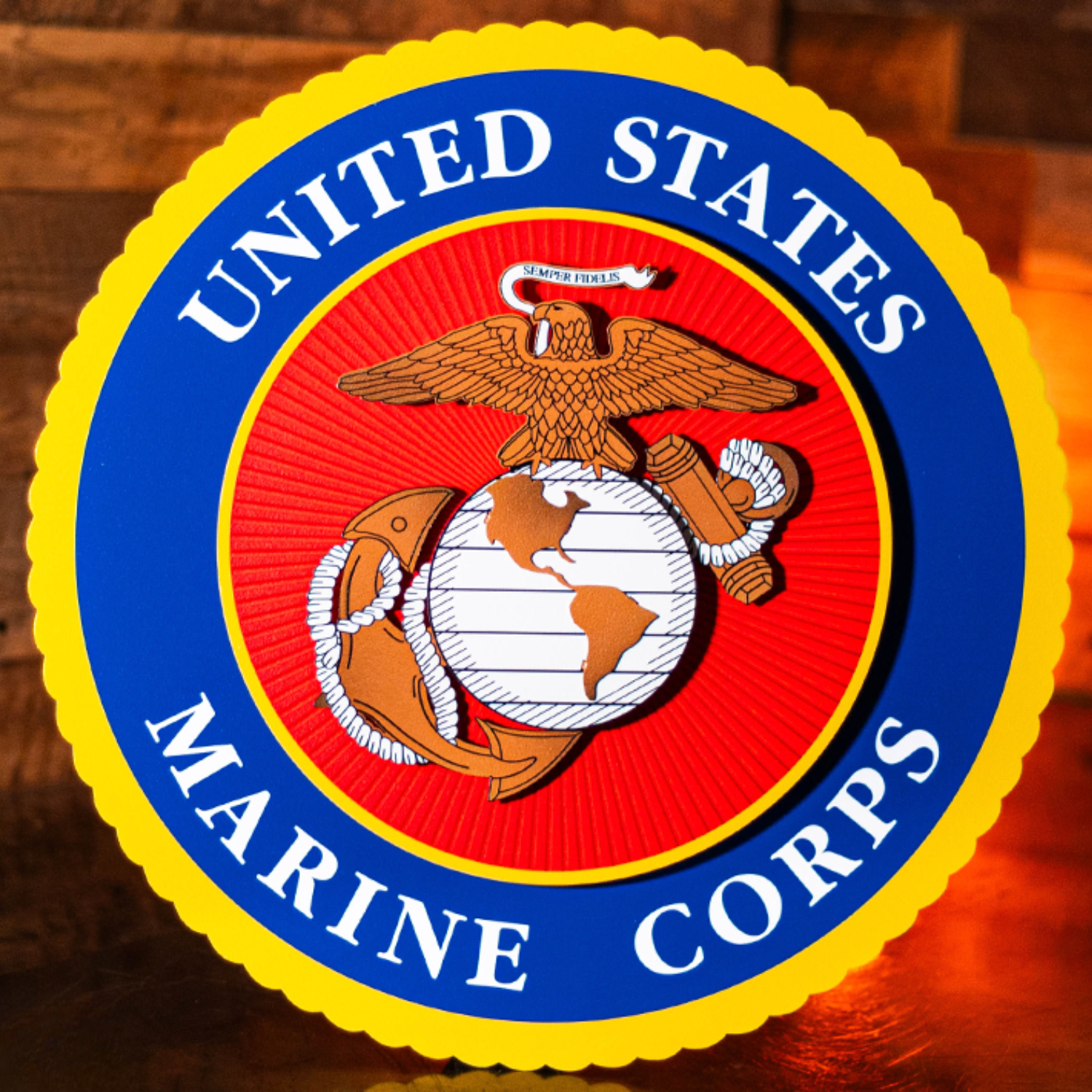 US Marine Corps Wooden Wall Plaque