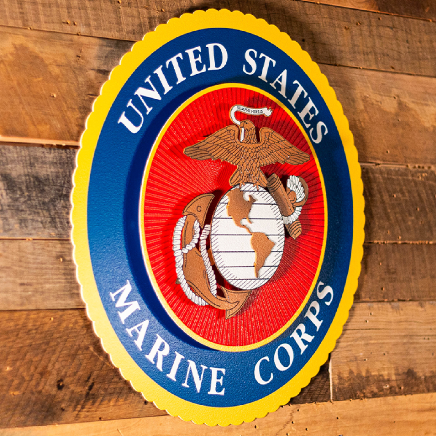 US Marine Corps Wooden Wall Plaque