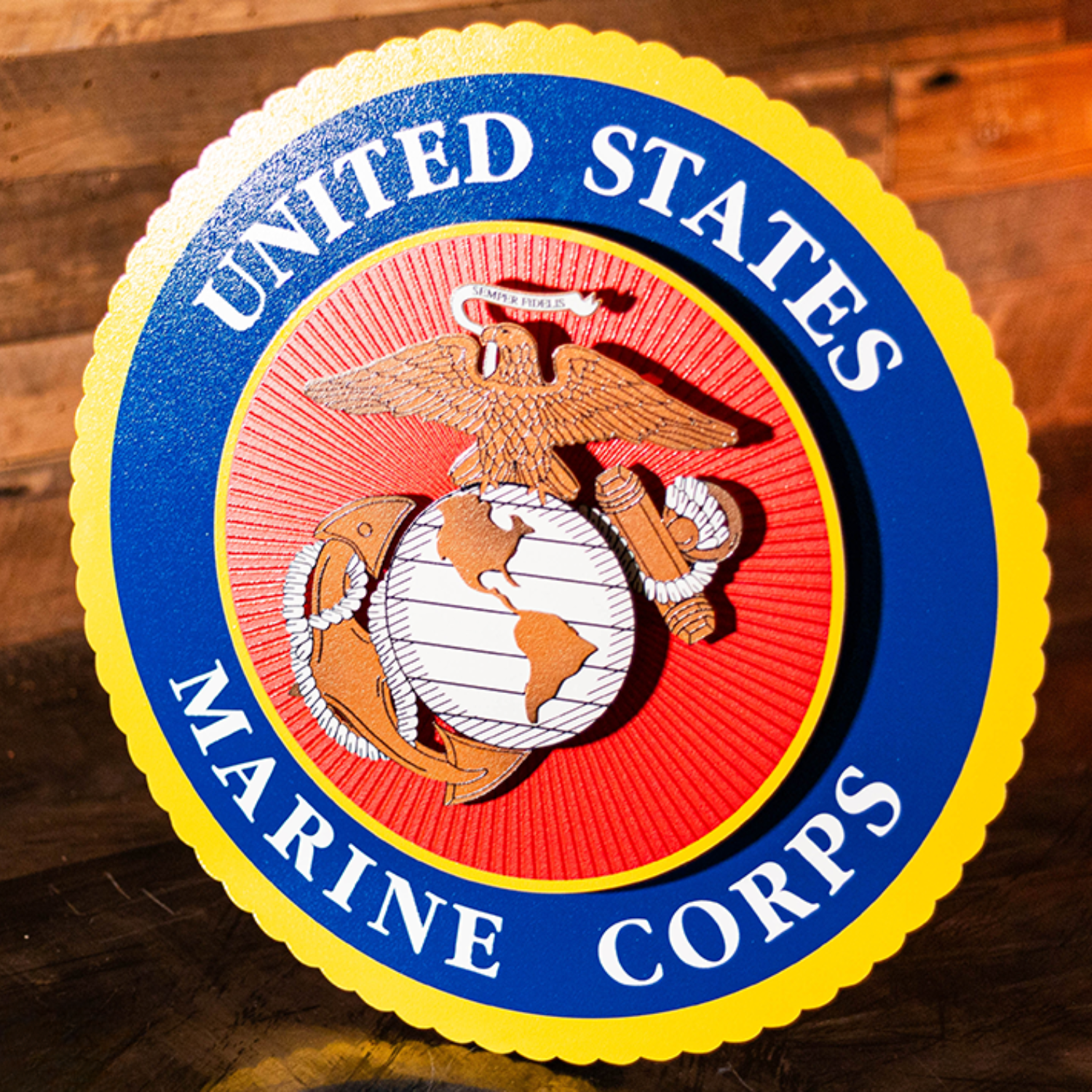 US Marine Corps Wooden Wall Plaque