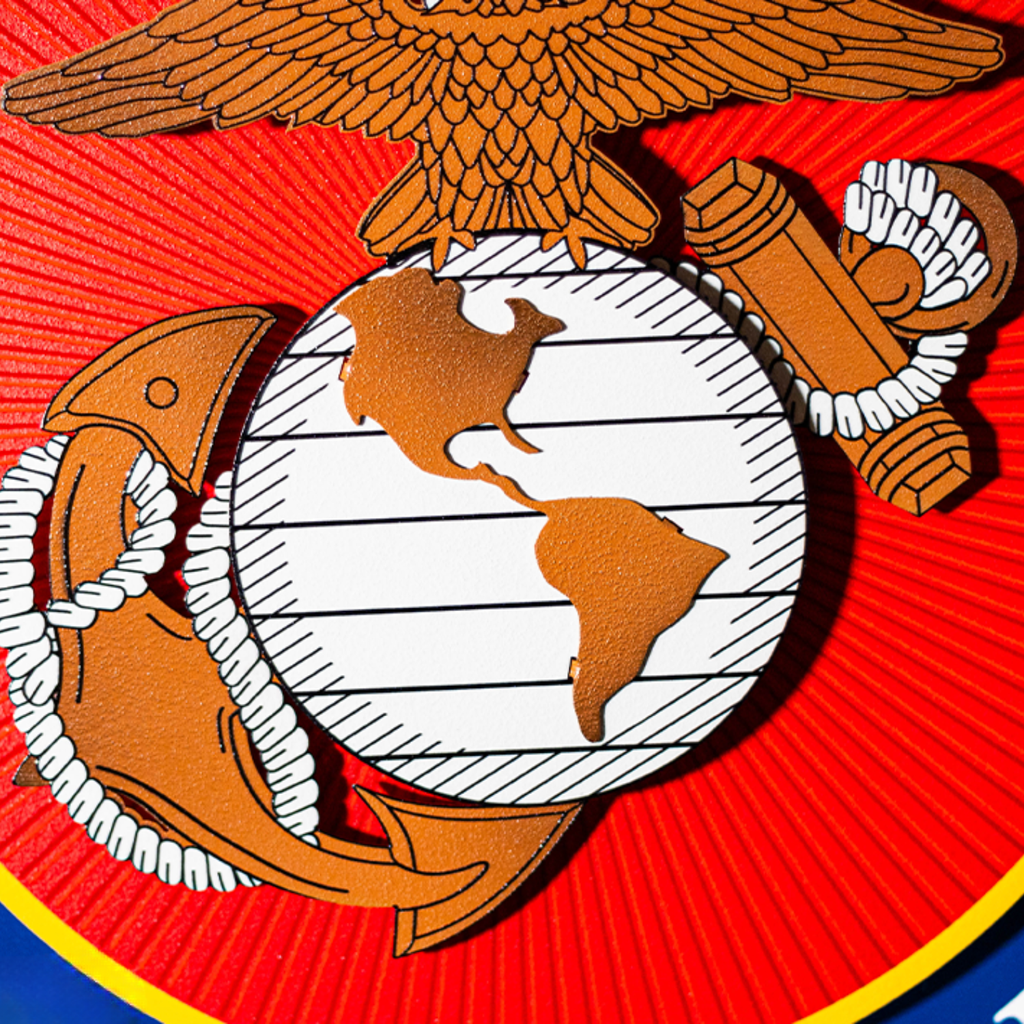 US Marine Corps Wooden Wall Plaque