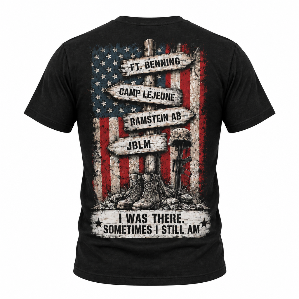 Custom Veteran World Tour T-Shirt – Personalized Name, Branch & Duty Stations