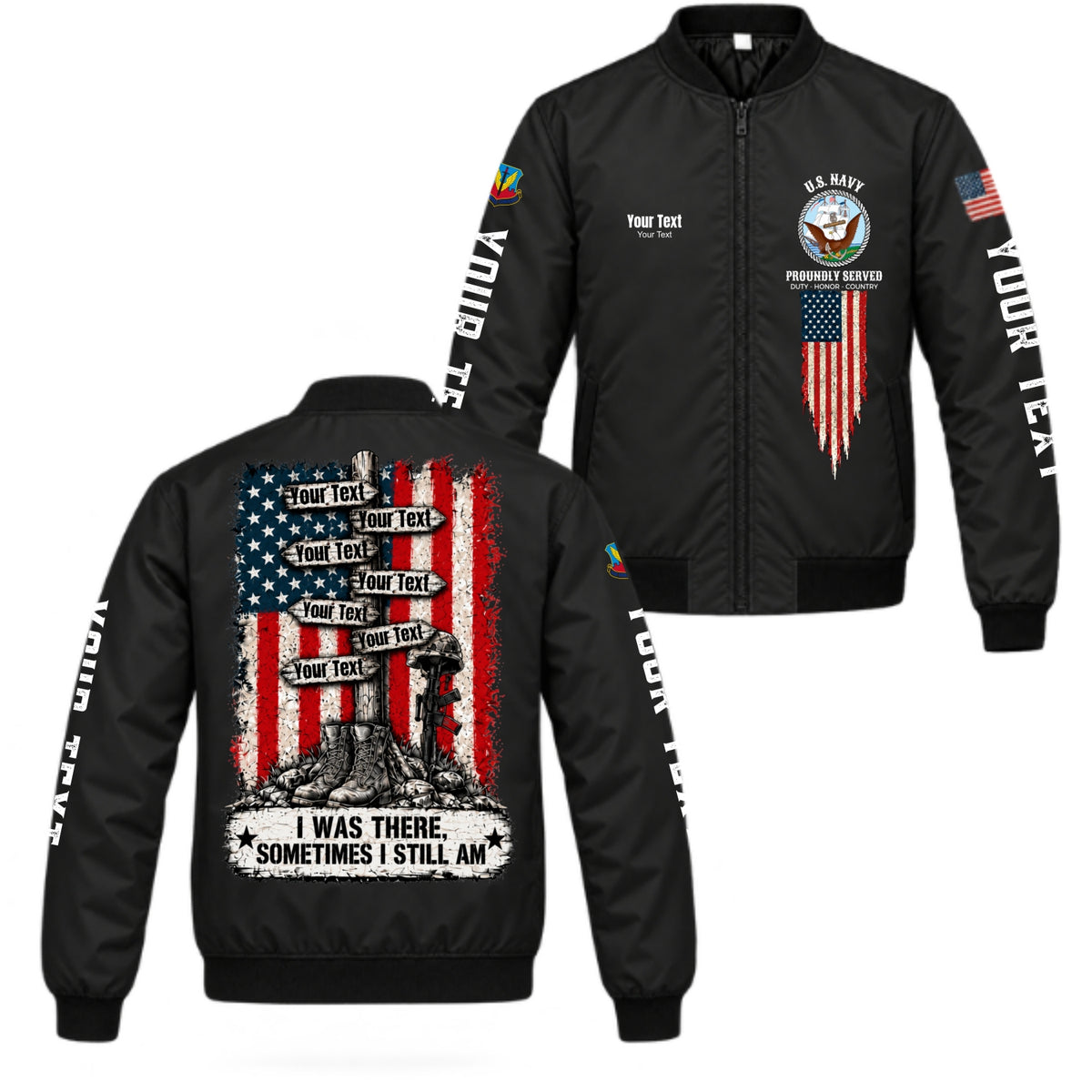 Custom Veteran Polo T-Shirt, Personalized Name, Rank, Branch & Duty Stations