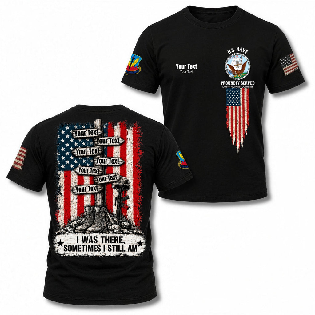 Custom Veteran Polo T-Shirt, Personalized Name, Rank, Branch & Duty Stations